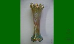 Tree Trunk. Vase 11".  Aigue-marine opalin