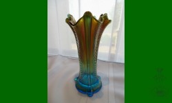 Drapery, Northwood. Vase. Bleu saphir