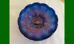 Peacock and Urn, Northwood. Bowl, large ice cream. Blue