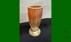 Corn vase, Northwood. Orangé