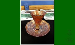 Vintage, Fenton. Petite épergne orangé.